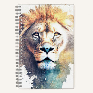 Lion Wild Animal Nature Watercolor Art Painting Notebook