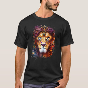 Lion Wild Cat Colorful Animal King Jungle T-Shirt