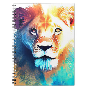 Lion Wild Nature Animal Color Art Painting Notebook
