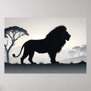 Lion Wildlife Animal Nature Environment Jungle Art Poster