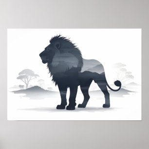 Lion Wildlife Animal Nature Environment Jungle Art Poster