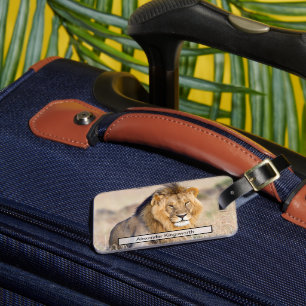 Lion wildlife Safari animal travel personalised Luggage Tag