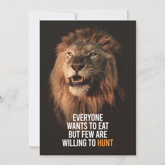 Lion Willing To Success Invitation (Front)