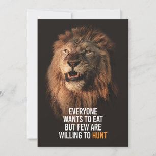 Lion Willing To Success Invitation