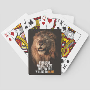 Lion Willing To Success Playing Cards