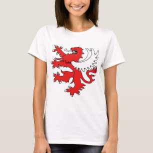 Lion Wings Stand Symbol Power Tongue Claws Red T-Shirt