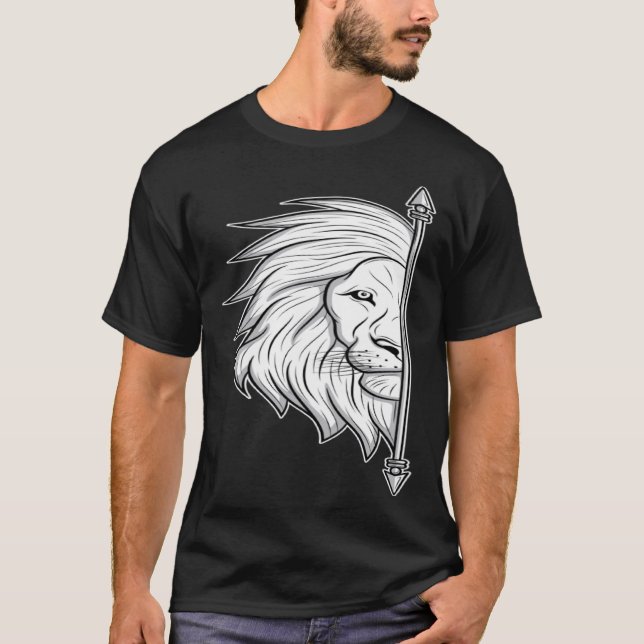Lion with Arrow Partner Outfit I Couples Married T-Shirt (Front)