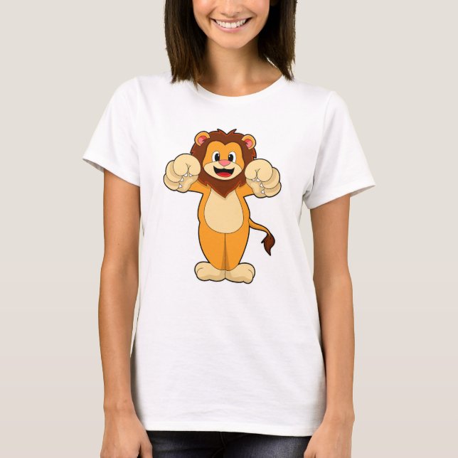 Lion with big Claws T-Shirt (Front)