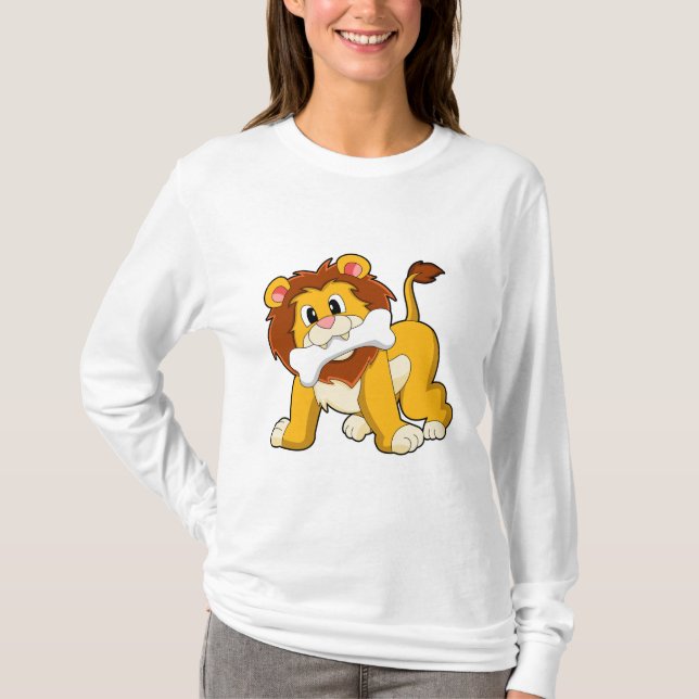 Lion with Bone T-Shirt (Front)