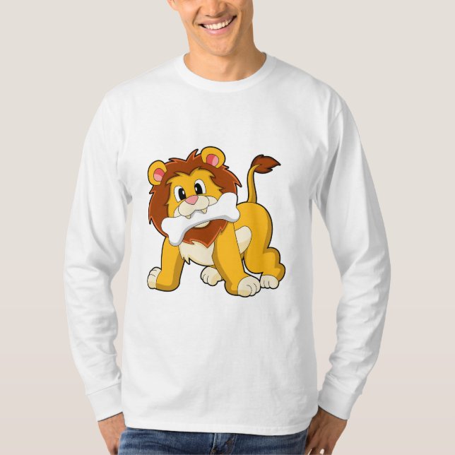 Lion with Bone T-Shirt (Front)