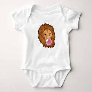 Lion with Bubble gum Baby Bodysuit