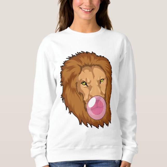 Lion with Bubble gum Sweatshirt (Front)