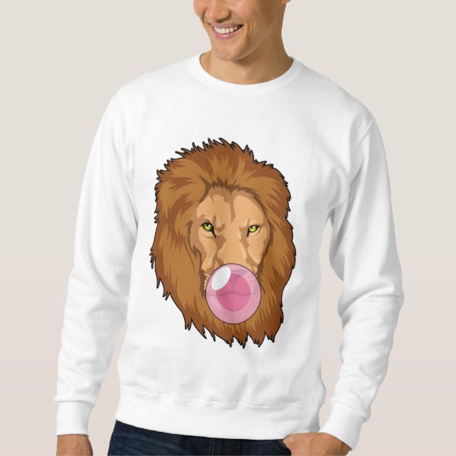 Lion with Bubble gum Sweatshirt (Front)