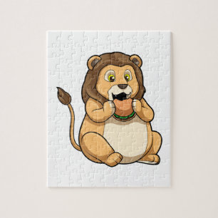 Lion with Burger Jigsaw Puzzle