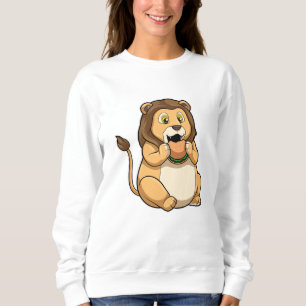 Lion with Burger Sweatshirt
