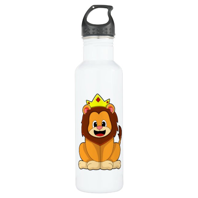 Lion with Crown 710 Ml Water Bottle (Front)