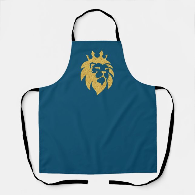 Lion With Crown - Gold Style 1 Apron (Front)