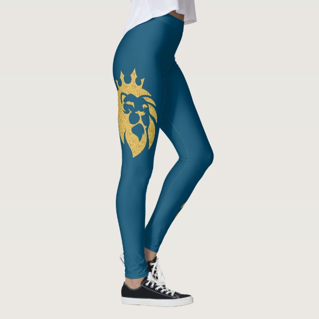 Lion With Crown - Gold Style 1 Leggings (Right)