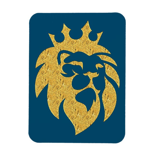 Lion With Crown - Gold Style 1 Magnet (Vertical)