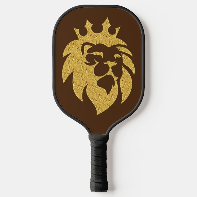 Lion With Crown - Gold Style 1 Pickleball Paddle (Front)