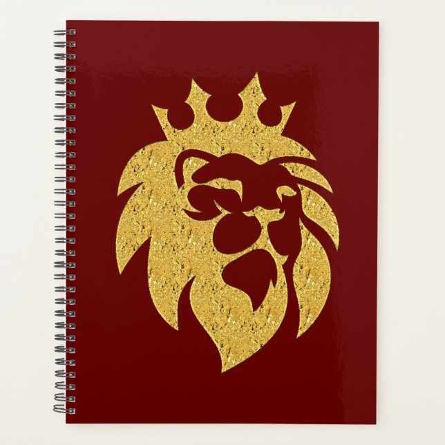Lion With Crown - Gold Style 1 Planner (Front)