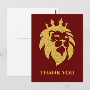 Lion With Crown - Gold Style 1 Postcard