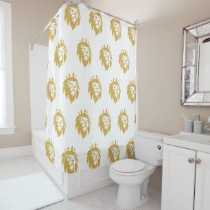 Lion With Crown - Gold Style 1 Shower Curtain