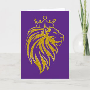 Lion With Crown - Gold Style 2 Card