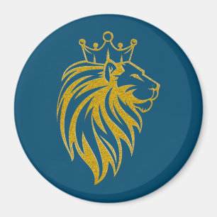 Lion With Crown - Gold Style 2 Magnet