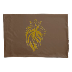 Lion With Crown - Gold Style 2 Pillowcase