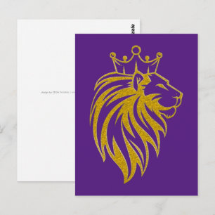 Lion With Crown - Gold Style 2 Postcard