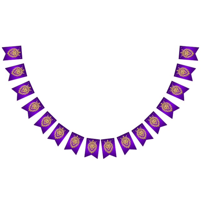 Lion With Crown - Gold Style 3 Bunting (All)