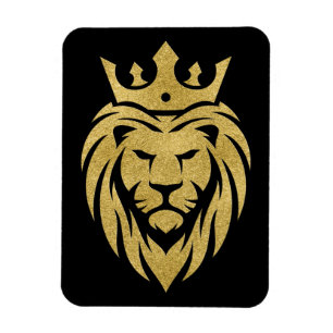 Lion With Crown - Gold Style 3 Magnet