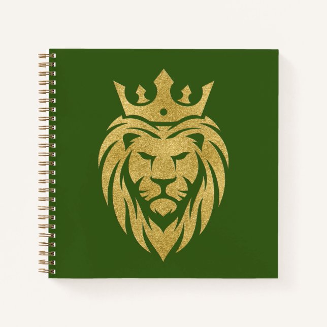 Lion With Crown - Gold Style 3 Notebook (Front)