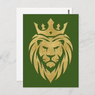 Lion With Crown - Gold Style 3 Postcard