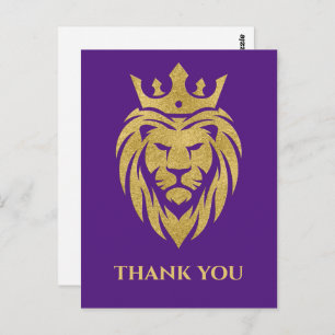 Lion With Crown - Gold Style 3 Postcard