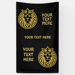 Lion With Crown - Gold Style 4 Banner