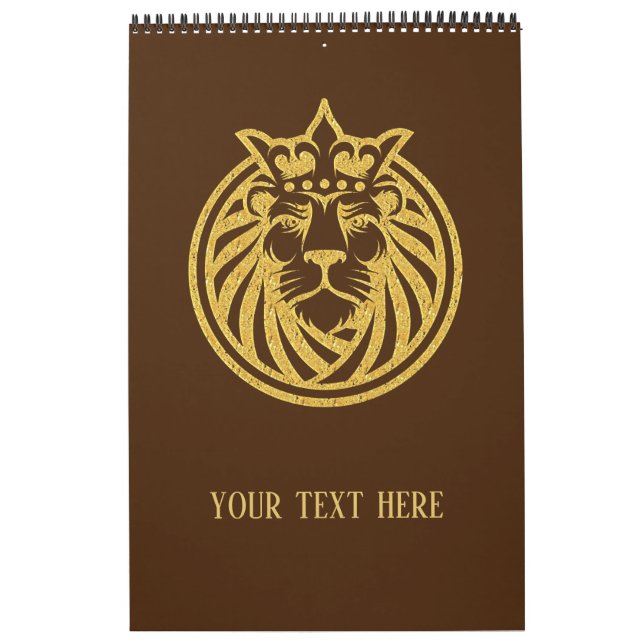 Lion With Crown - Gold Style 4 Calendar (Cover)