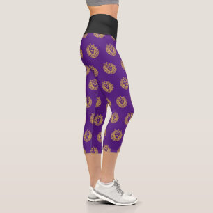 Lion With Crown - Gold Style 4 Capri Leggings