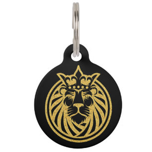 Lion With Crown - Gold Style 4 Pet Tag