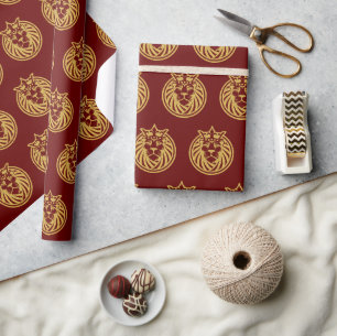 Lion With Crown - Gold Style 4 Wrapping Paper