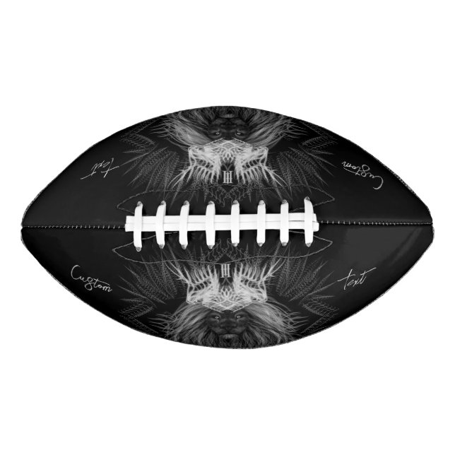 Lion with Crown Monogram Football (Front)