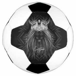 Lion with Crown Monogram Soccer Ball
