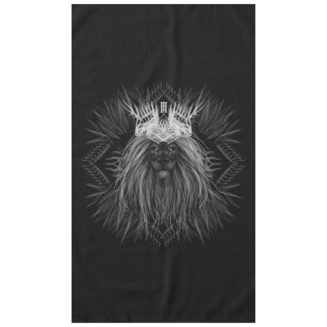 Lion with Crown Monogram Tablecloth (Front)