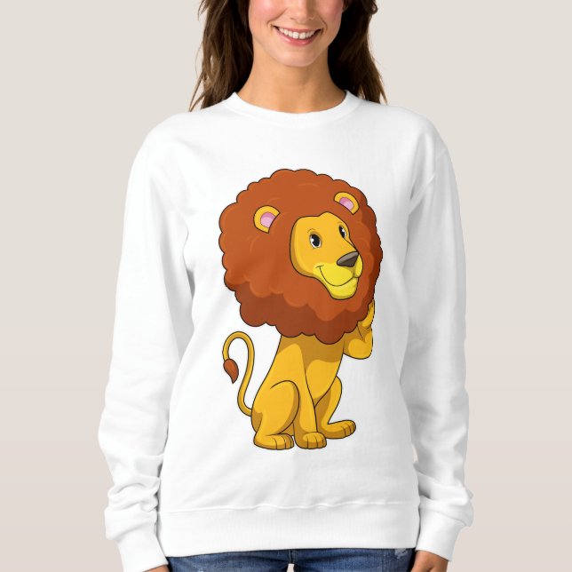 Lion with Curls Sweatshirt (Front)
