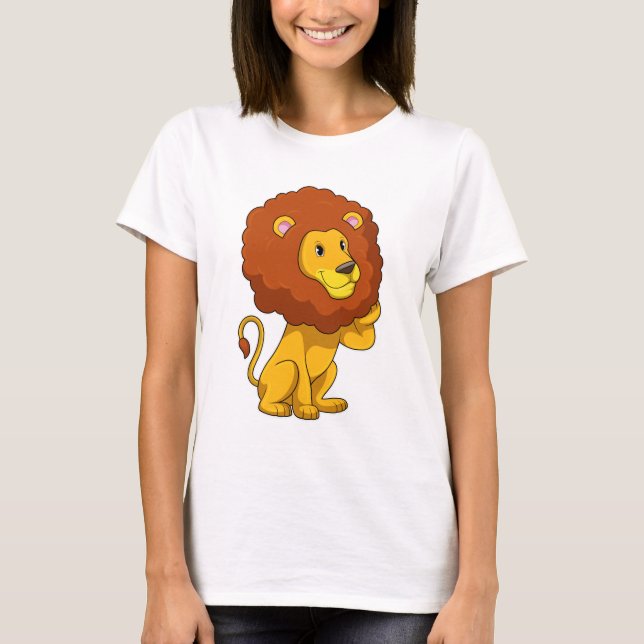 Lion with Curls T-Shirt (Front)
