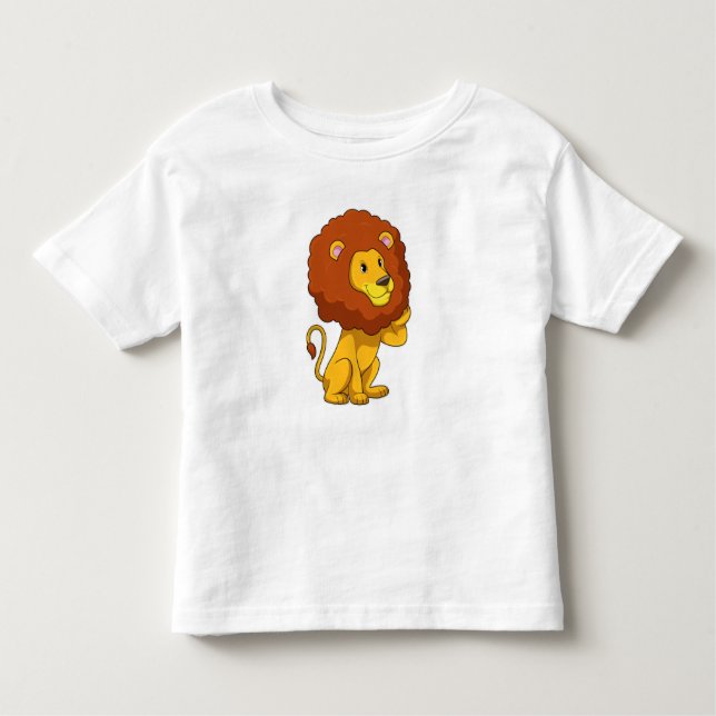 Lion with Curls Toddler T-Shirt (Front)