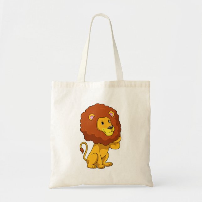 Lion with Curls Tote Bag (Front)