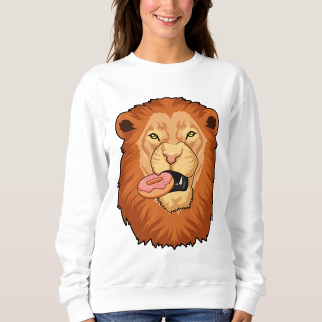 Lion with Donut Sweatshirt (Front)