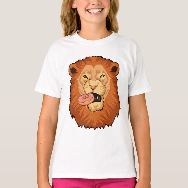 Lion with Donut T-Shirt (Front)